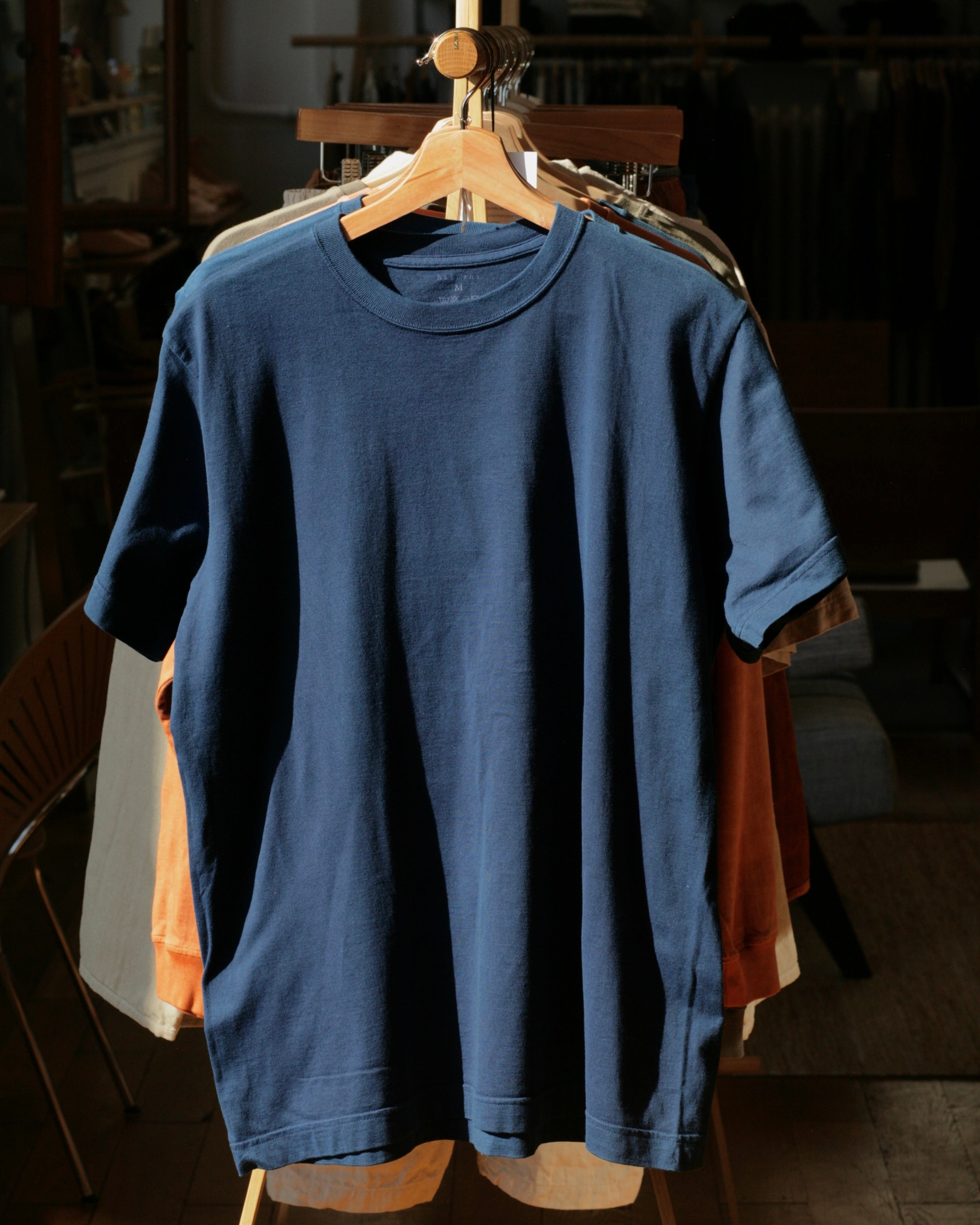 Tsuri-Ami Loopwheel T-Shirt II - Dark Indigo - Sukumo Natural Indigo Hand-Dyed