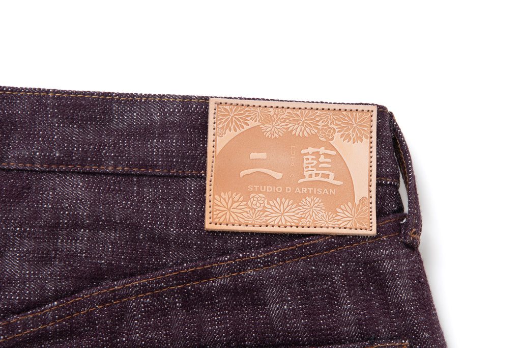 STUDIO D'ARTISAN - Pre-Order: FUTA AI Indigo & Madder Dyed 16oz. Selvedge Jeans - Regular Straight - Tempo