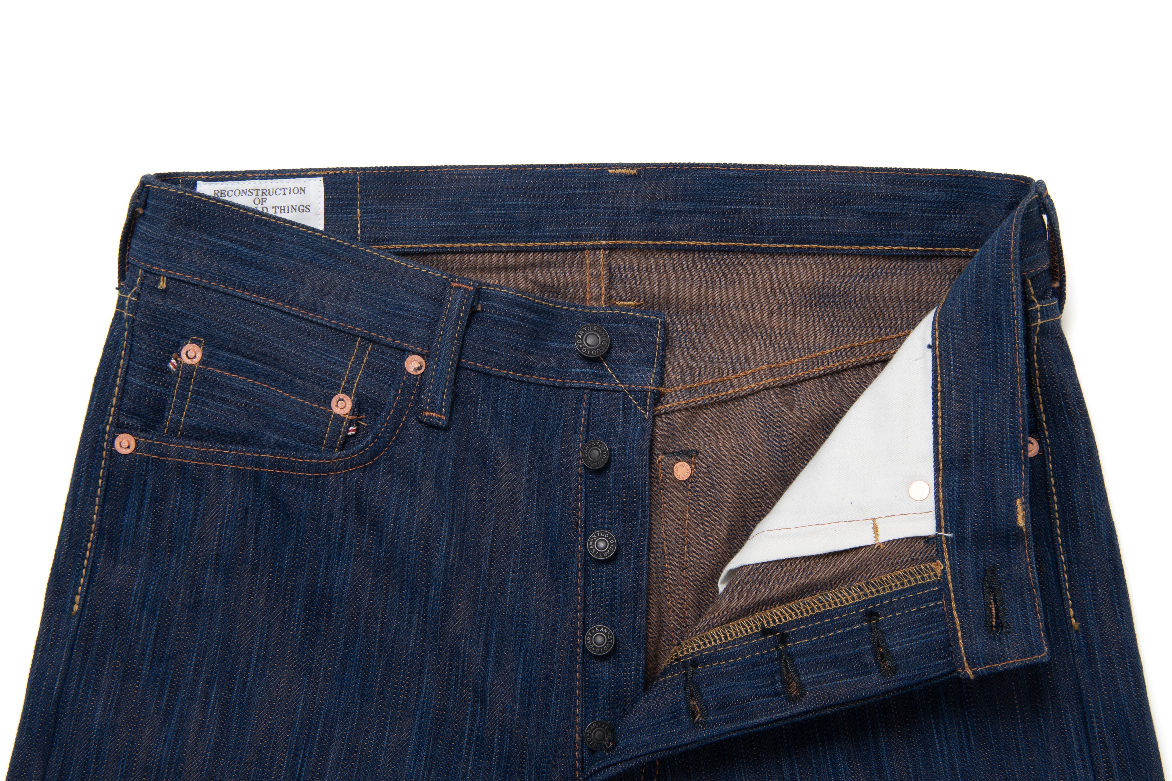 STUDIO D'ARTISAN - Pre-Order: Kakishibu  Awa Sho-Ai 16.5oz Selvedge Denim - Regular Straight - Tempo