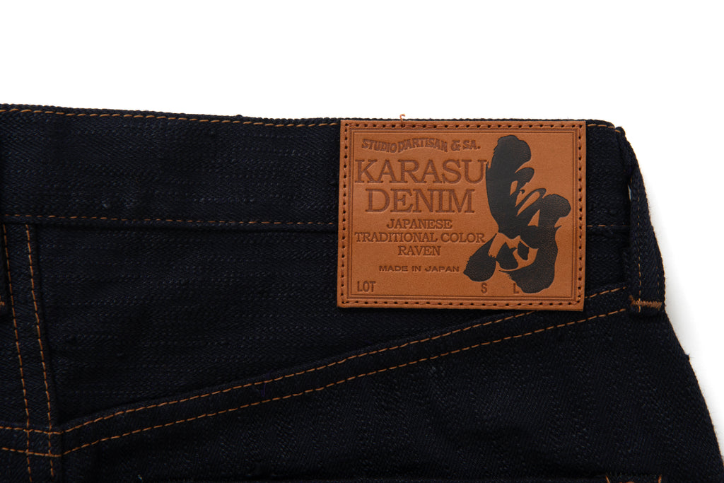 STUDIO D'ARTISAN - Pre-Order: KARASU Indigo Sumi Ink 15oz Selvedge Denim Jeans - Regular Straight - Tempo