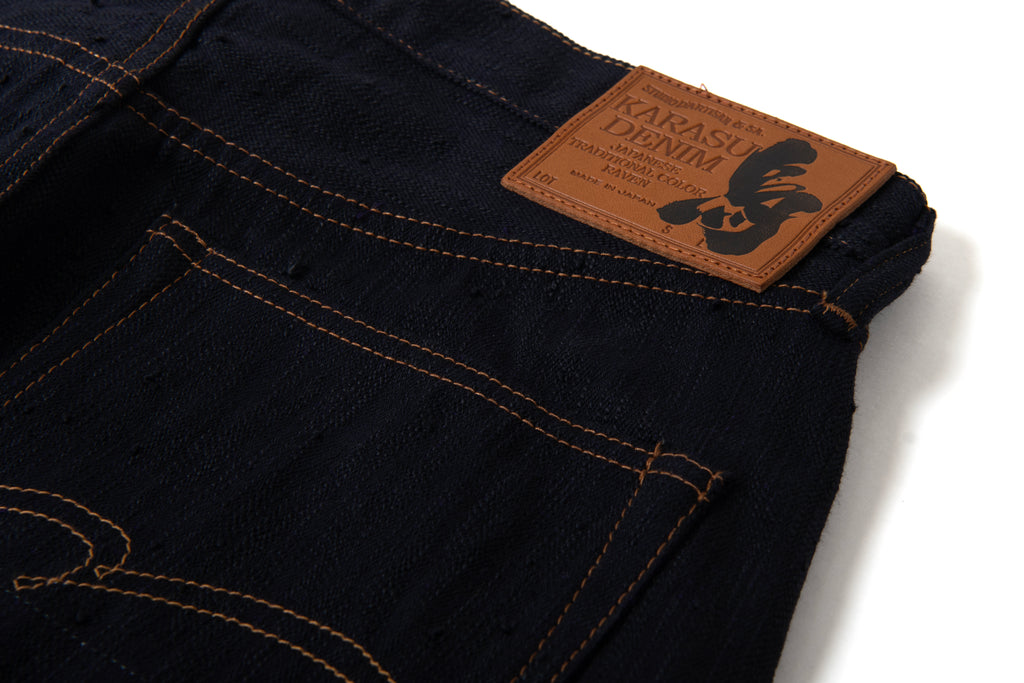 STUDIO D'ARTISAN - Pre-Order: KARASU Indigo Sumi Ink 15oz Selvedge Denim Jeans - Regular Straight - Tempo