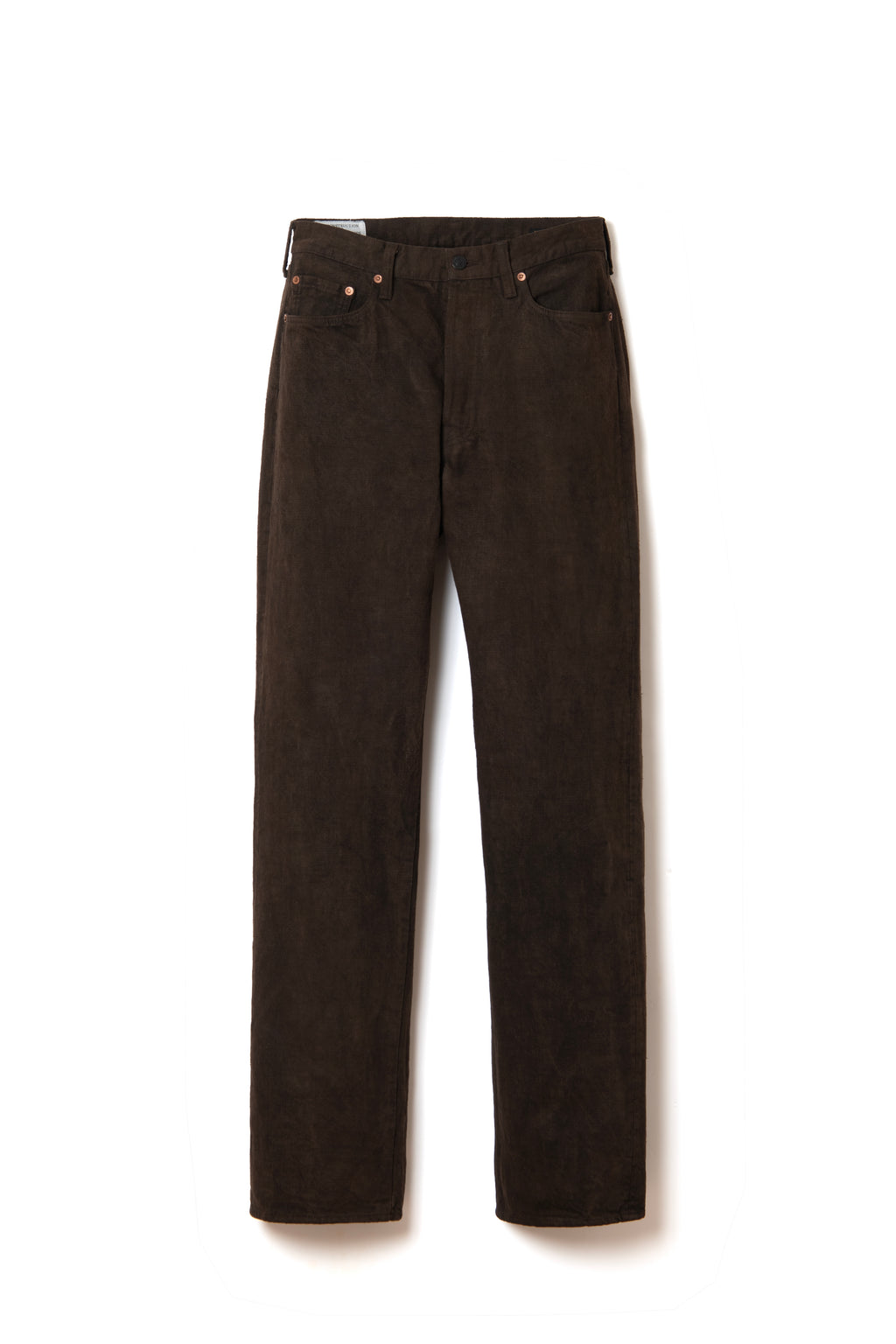 STUDIO D'ARTISAN - Pre-Order: Amami Mud Dyed 15oz. GL3 Selvedge Denim Jeans - Regular Straight - Dark Brown - Tempo