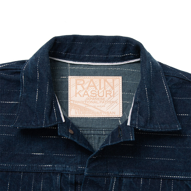 STUDIO D'ARTISAN - 14oz RAIN Kasuri Type I Selvedge Denim Jacket OW - Tempo