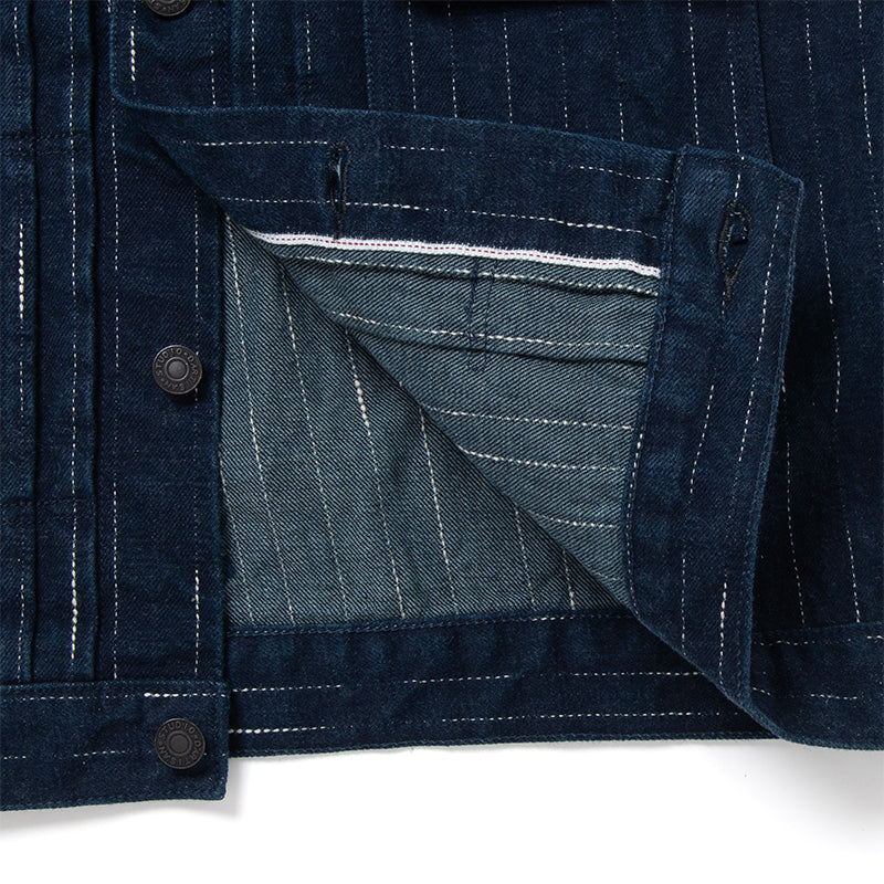 STUDIO D'ARTISAN - 14oz RAIN Kasuri Type I Selvedge Denim Jacket OW - Tempo