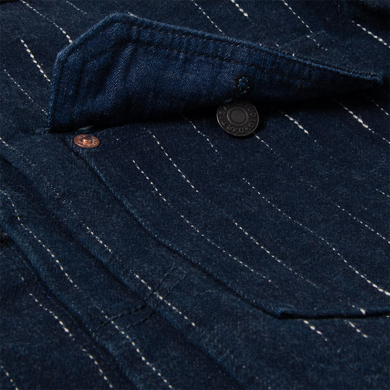STUDIO D'ARTISAN - 14oz RAIN Kasuri Type I Selvedge Denim Jacket OW - Tempo