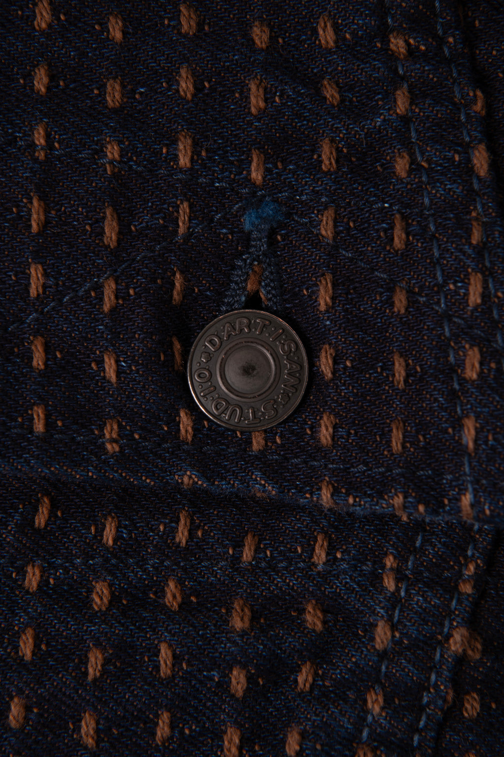 STUDIO D'ARTISAN - Kakishibu Sashiko 15oz. Kakishibu x Indigo Denim Jacket D4608 - Tempo