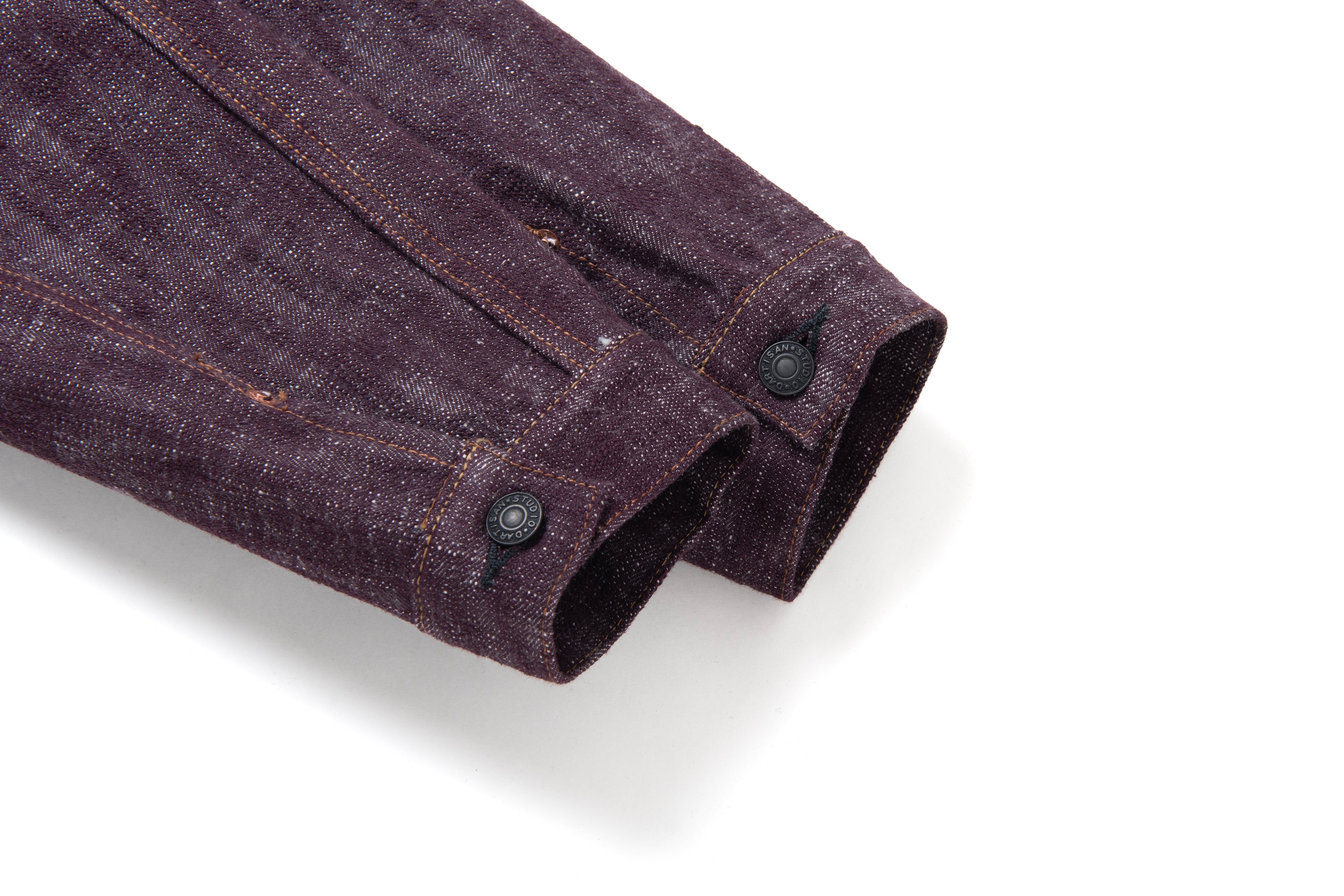 STUDIO D'ARTISAN - Pre-Order: FUTA AI Indigo & Madder Dyed 16oz. Selvedge Denim Type I Jacket - Tempo