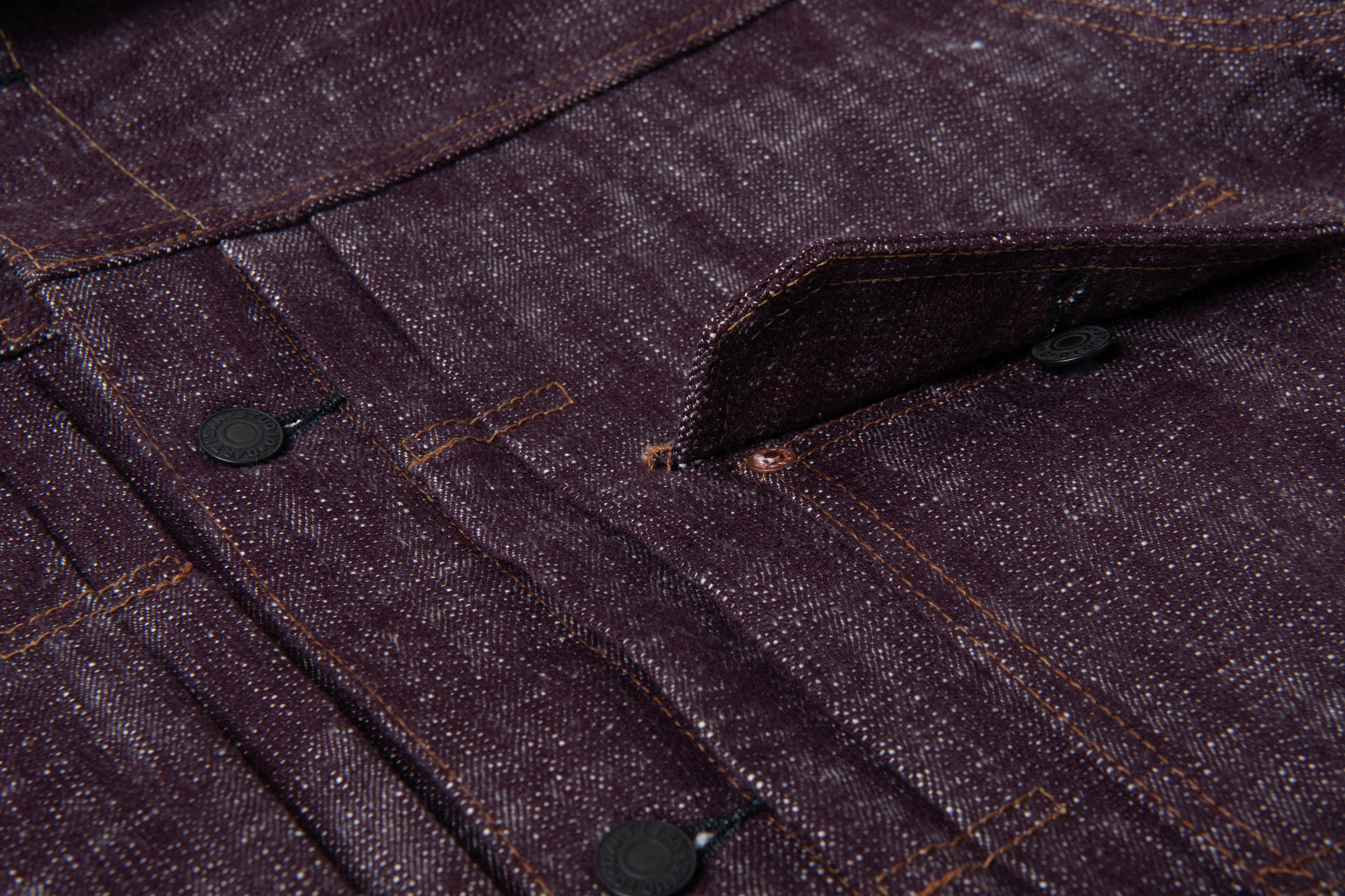 STUDIO D'ARTISAN - Pre-Order: FUTA AI Indigo & Madder Dyed 16oz. Selvedge Denim Type I Jacket - Tempo