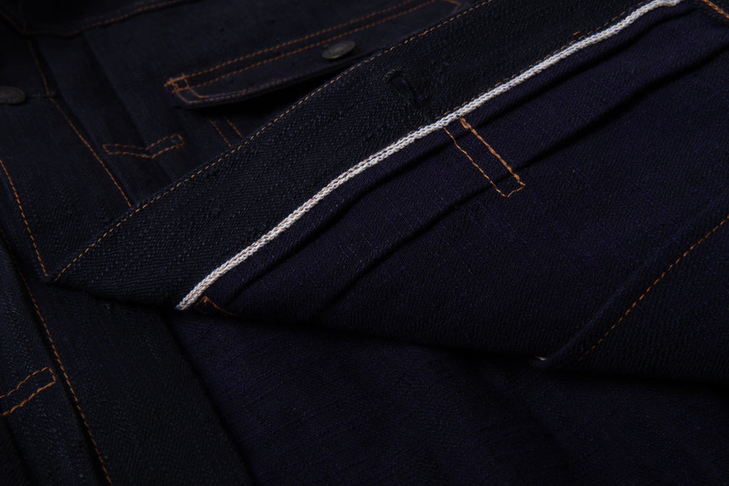 STUDIO D'ARTISAN - Pre-Order: KARASU Indigo Sumi Ink 15oz Selvedge Denim Type II Jacket - Tempo