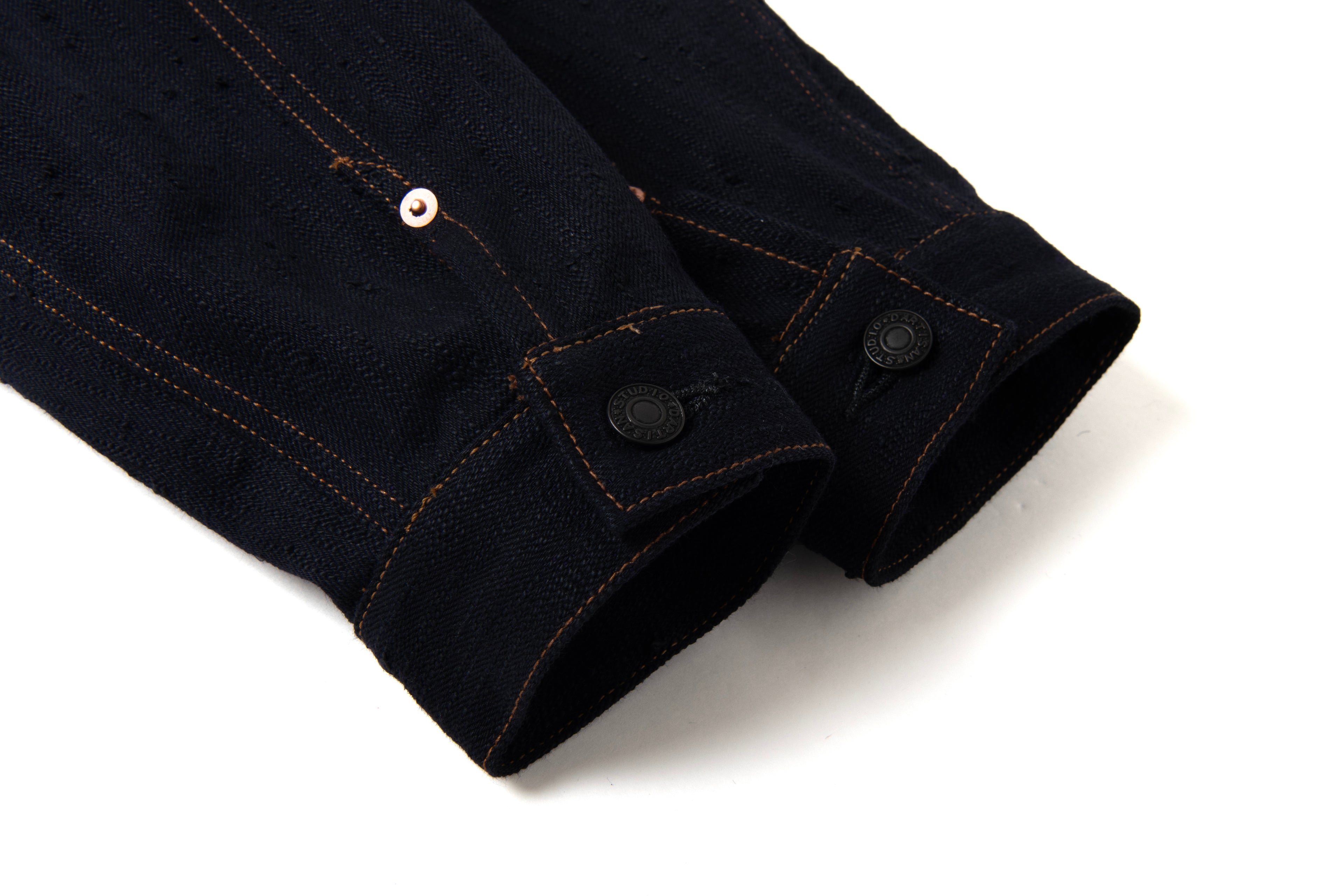 STUDIO D'ARTISAN - Pre-Order: KARASU Indigo Sumi Ink 15oz Selvedge Denim Type II Jacket - Tempo