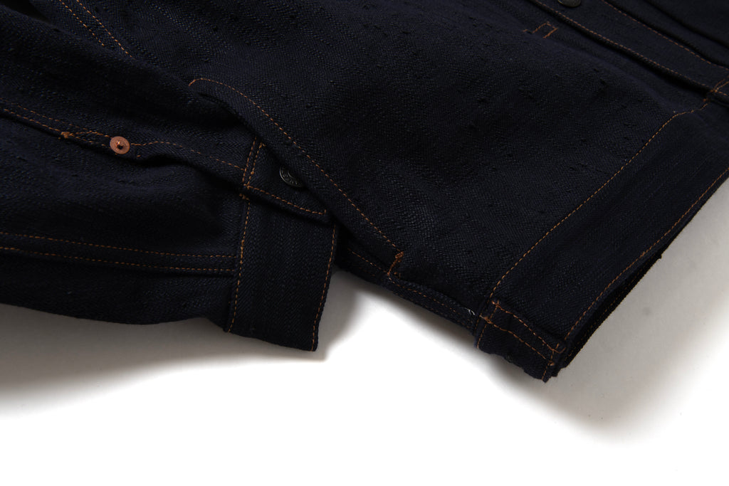 STUDIO D'ARTISAN - Pre-Order: KARASU Indigo Sumi Ink 15oz Selvedge Denim Type II Jacket - Tempo