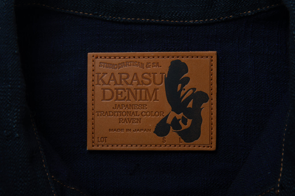STUDIO D'ARTISAN - Pre-Order: KARASU Indigo Sumi Ink 15oz Selvedge Denim Type II Jacket - Tempo