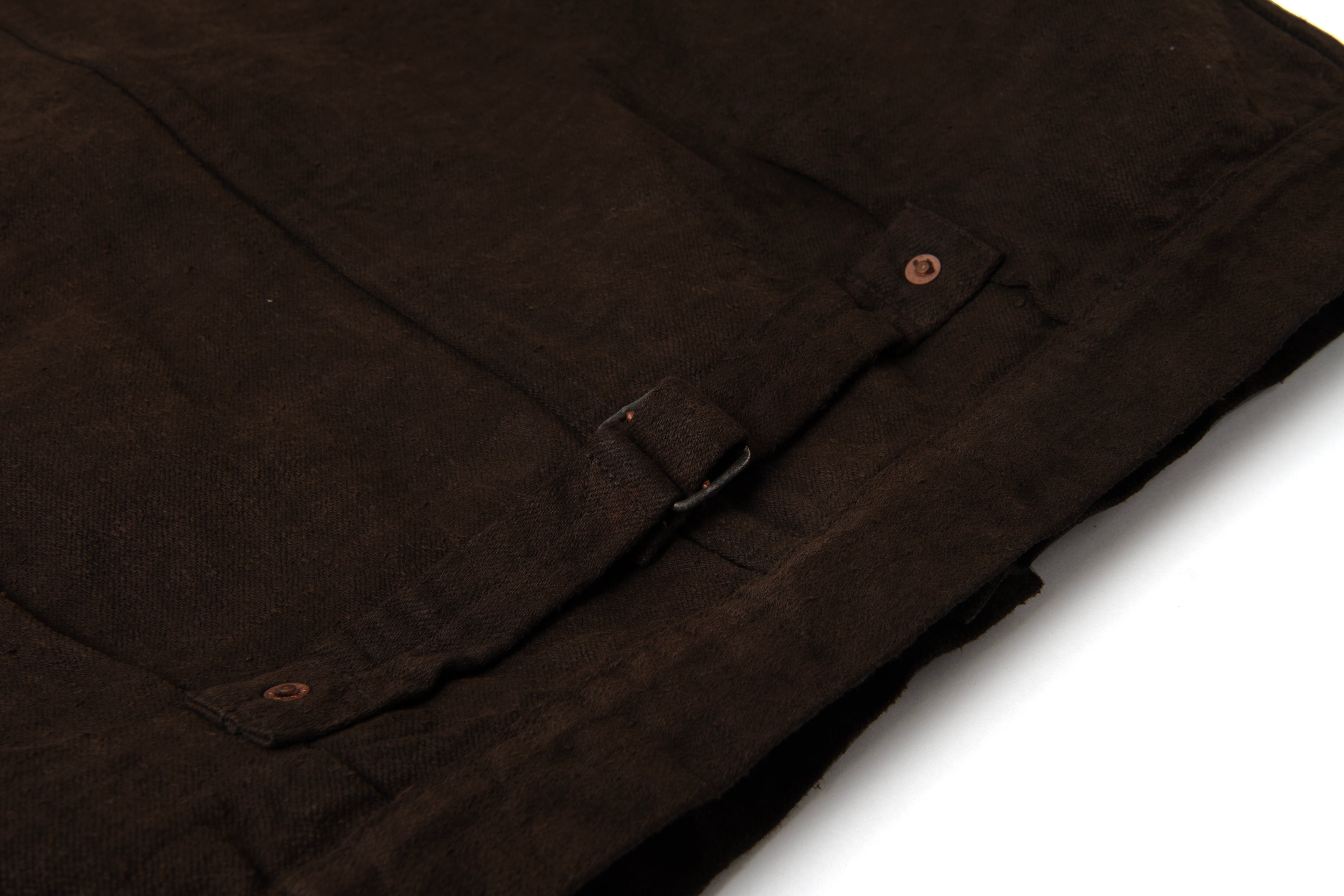 STUDIO D'ARTISAN - Pre-Order: Amami Mud Dyed 15oz. GL3 Selvedge Denim Jacket - Dark Brown - Tempo