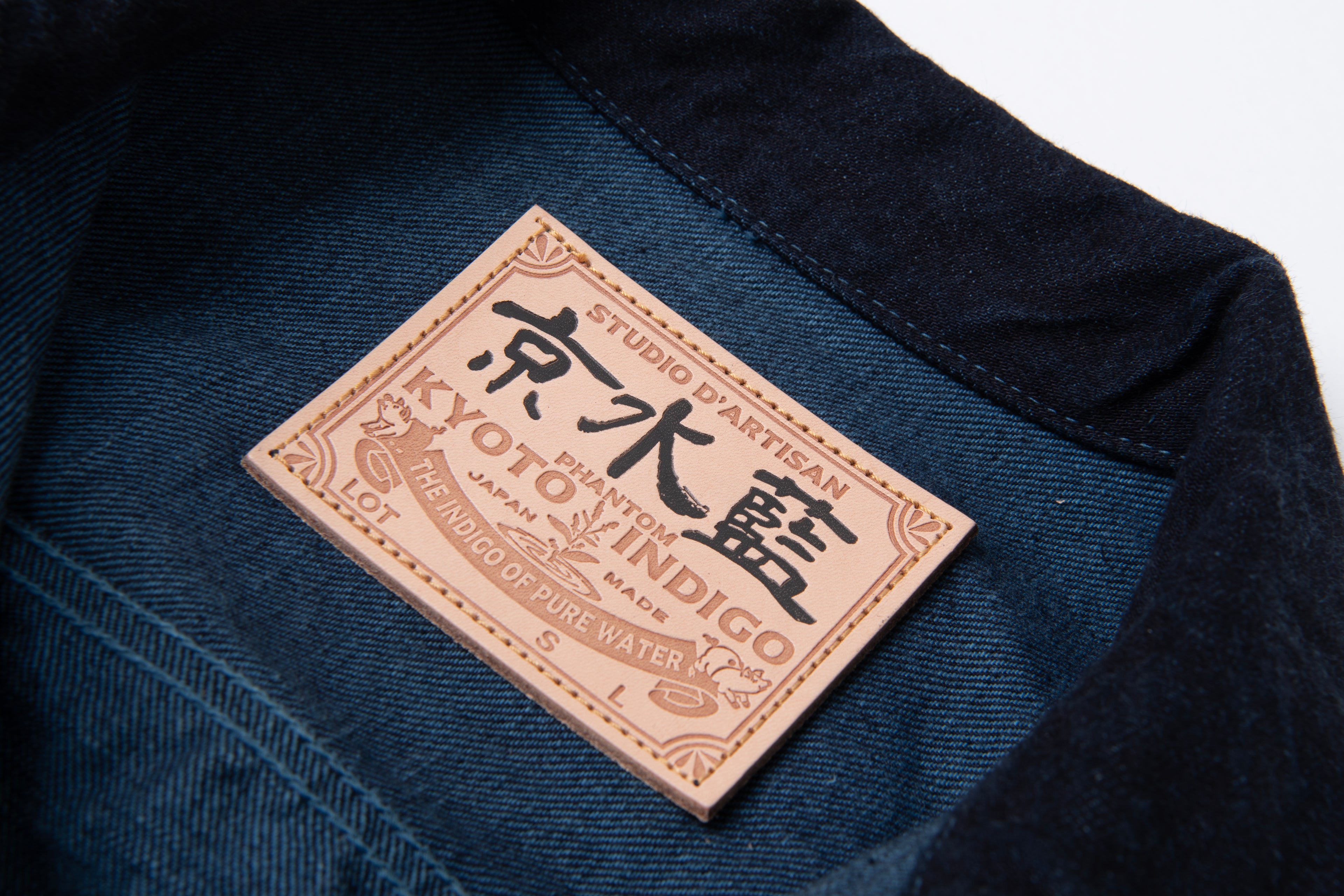 STUDIO D'ARTISAN - PRE-ORDER: KYOTO AQUA INDIGO TYPE II DENIM JACKET in ASAGI 15oz D4647 - Tempo