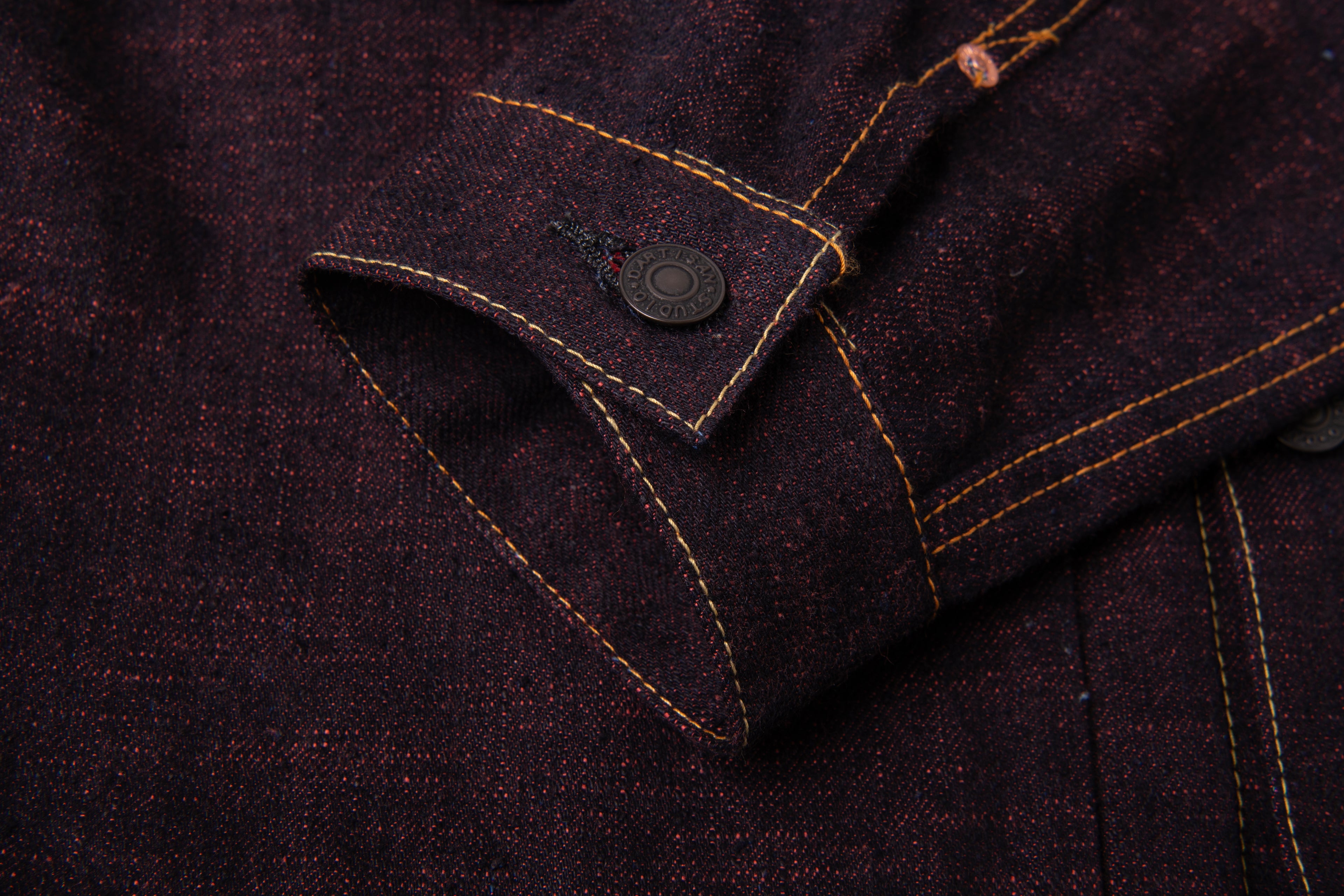 STUDIO D'ARTISAN - PRE-ORDER: GL3 HINODE 15OZ SELVEDGE DENIM JACKET - MADDER ROOT DYED - Tempo