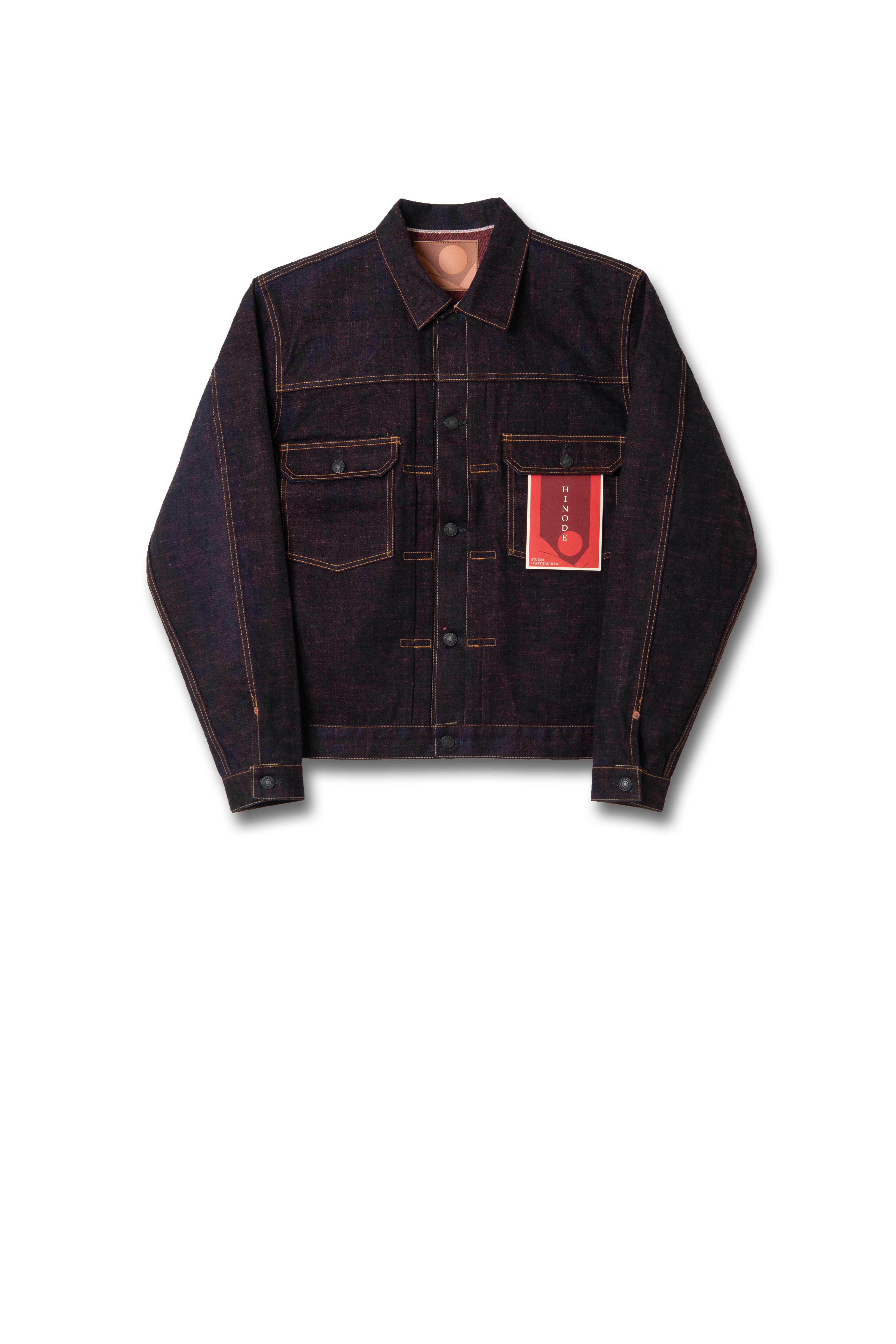 STUDIO D'ARTISAN - PRE-ORDER: GL3 HINODE 15OZ SELVEDGE DENIM JACKET - MADDER ROOT DYED - Tempo
