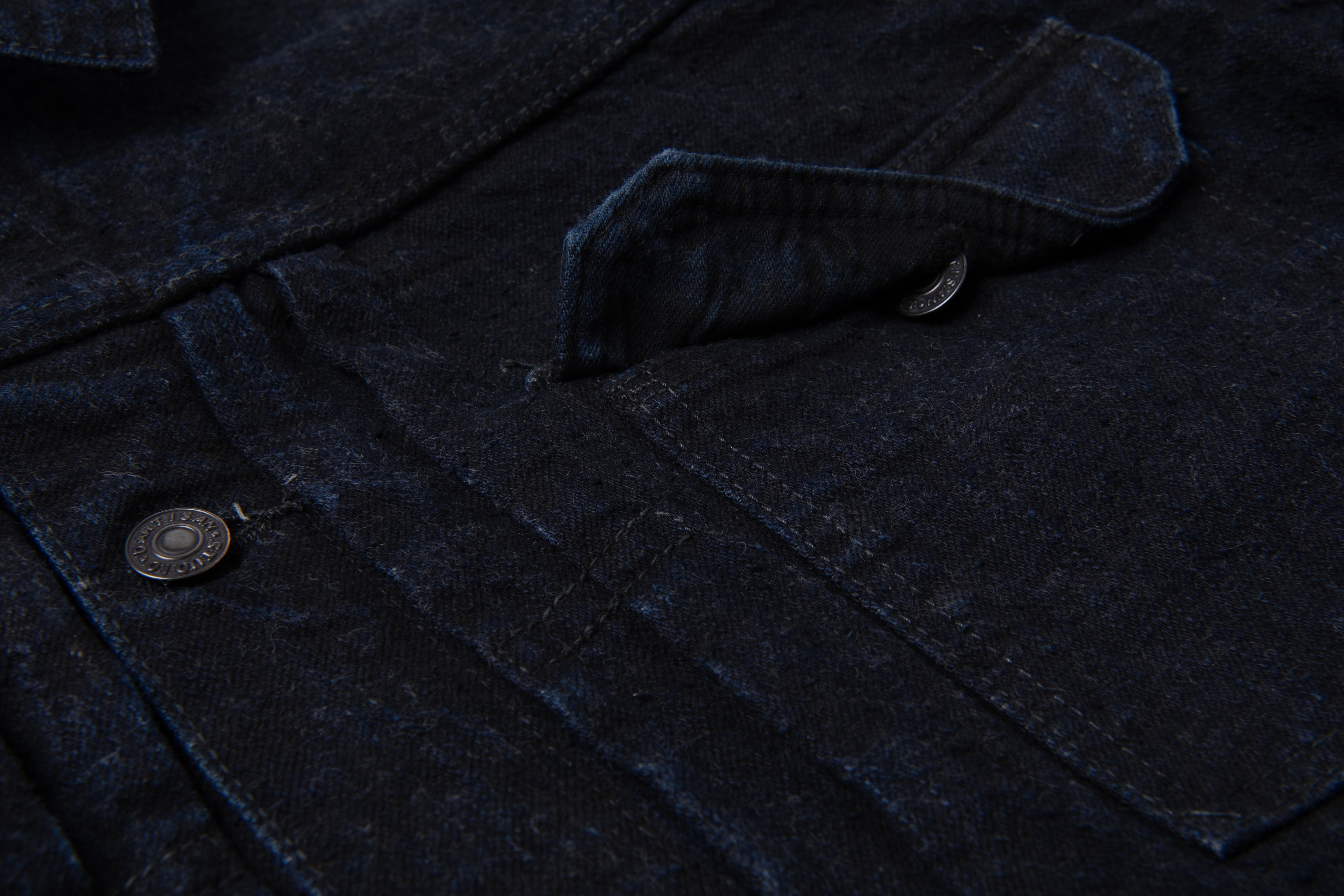 STUDIO D'ARTISAN - PRE-ORDER - GL3 SUMI-DYED 15OZ SELVEDGE TYPE II DENIM JACKET No. D4652 - Tempo