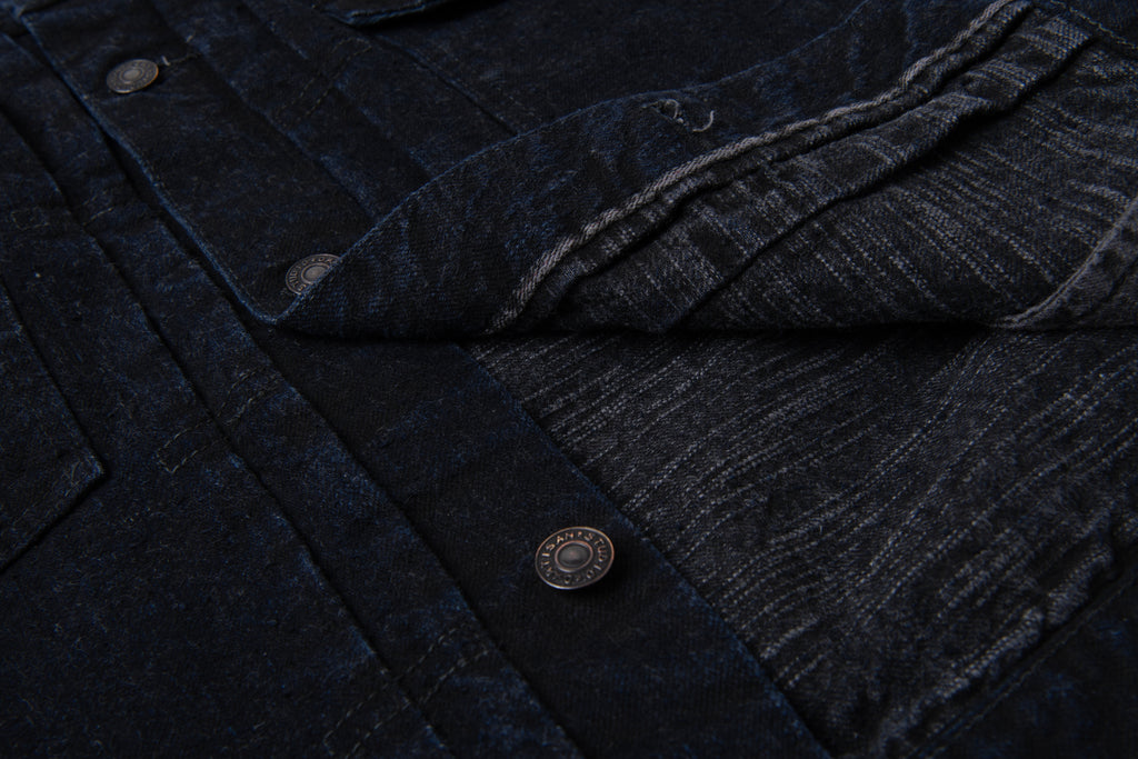 STUDIO D'ARTISAN - PRE-ORDER - GL3 SUMI-DYED 15OZ SELVEDGE TYPE II DENIM JACKET No. D4652 - Tempo