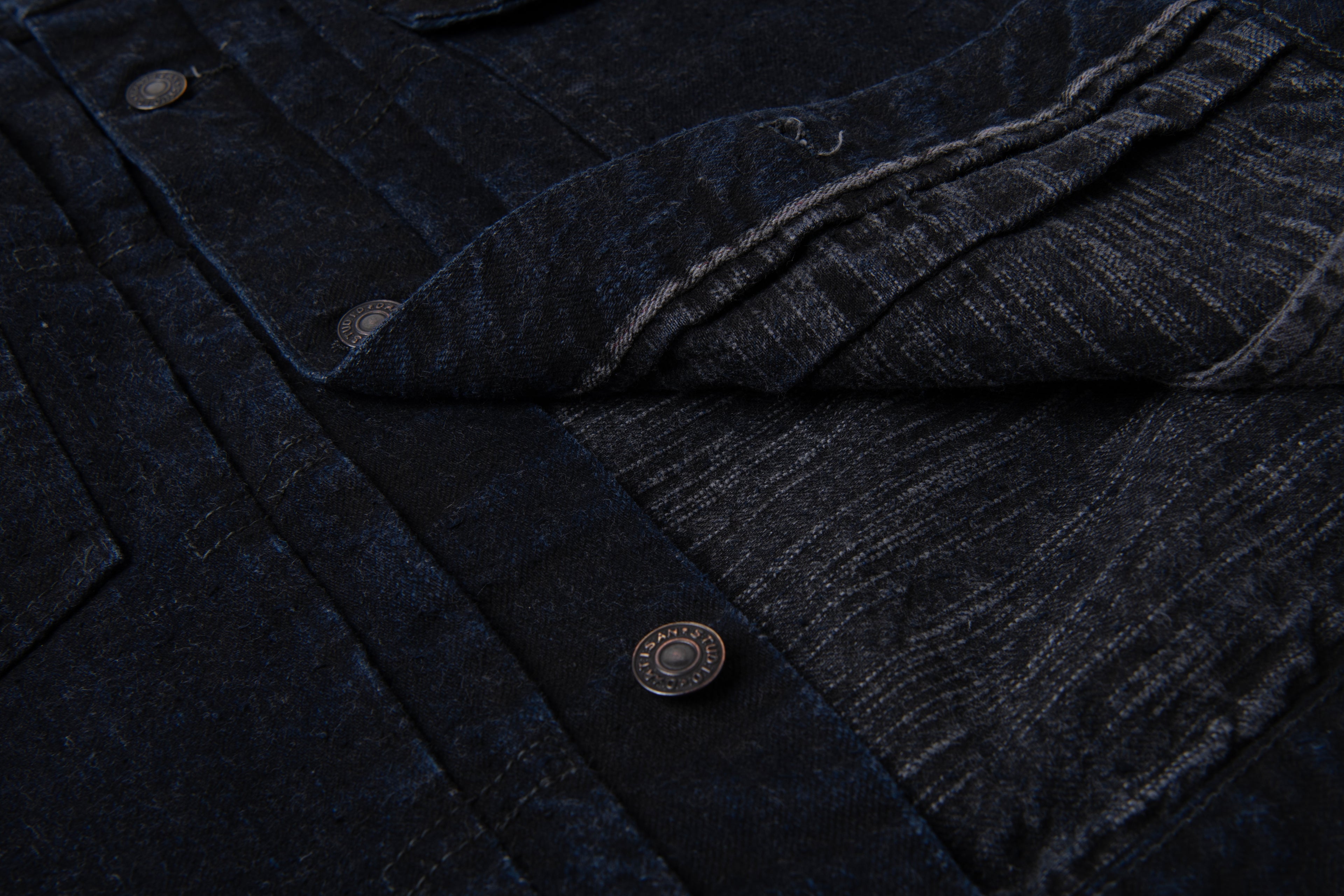 STUDIO D'ARTISAN - PRE-ORDER - GL3 SUMI-DYED 15OZ SELVEDGE TYPE II DENIM JACKET No. D4652 - Tempo