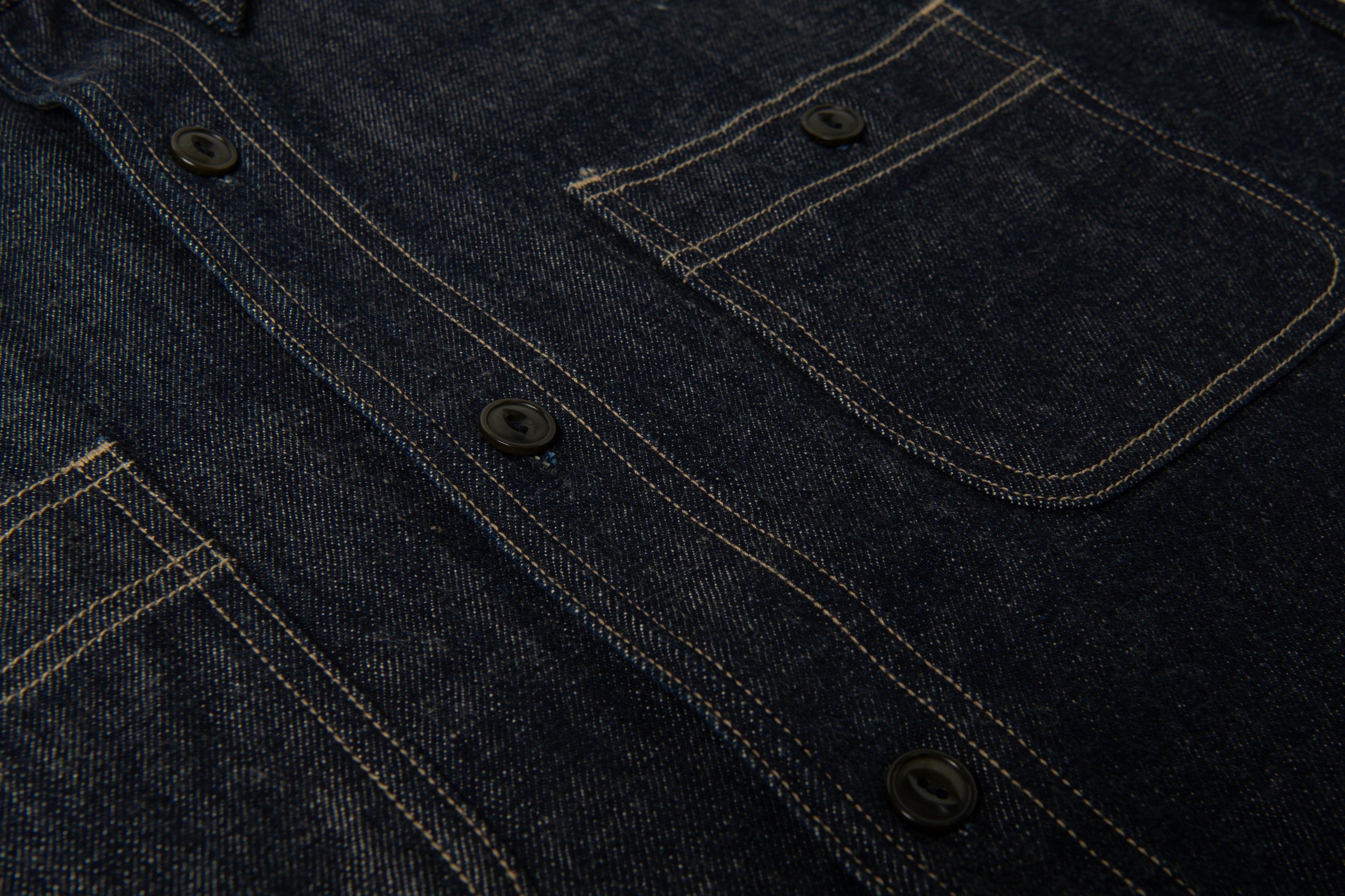 STUDIO D'ARTISAN - PRE-ORDER - FOX ORGANIC COTTON 12OZ DENIM SHIRT No.D5746 - Tempo