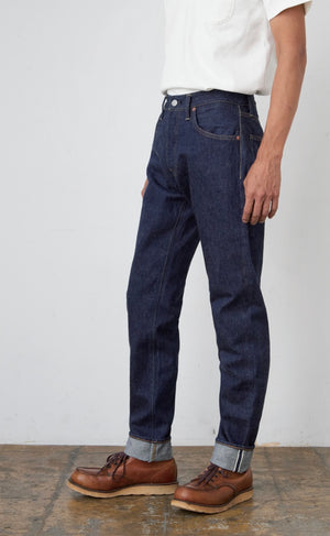 Jean fuselé à lisière décontractée indigo naturel 15 oz SD-808