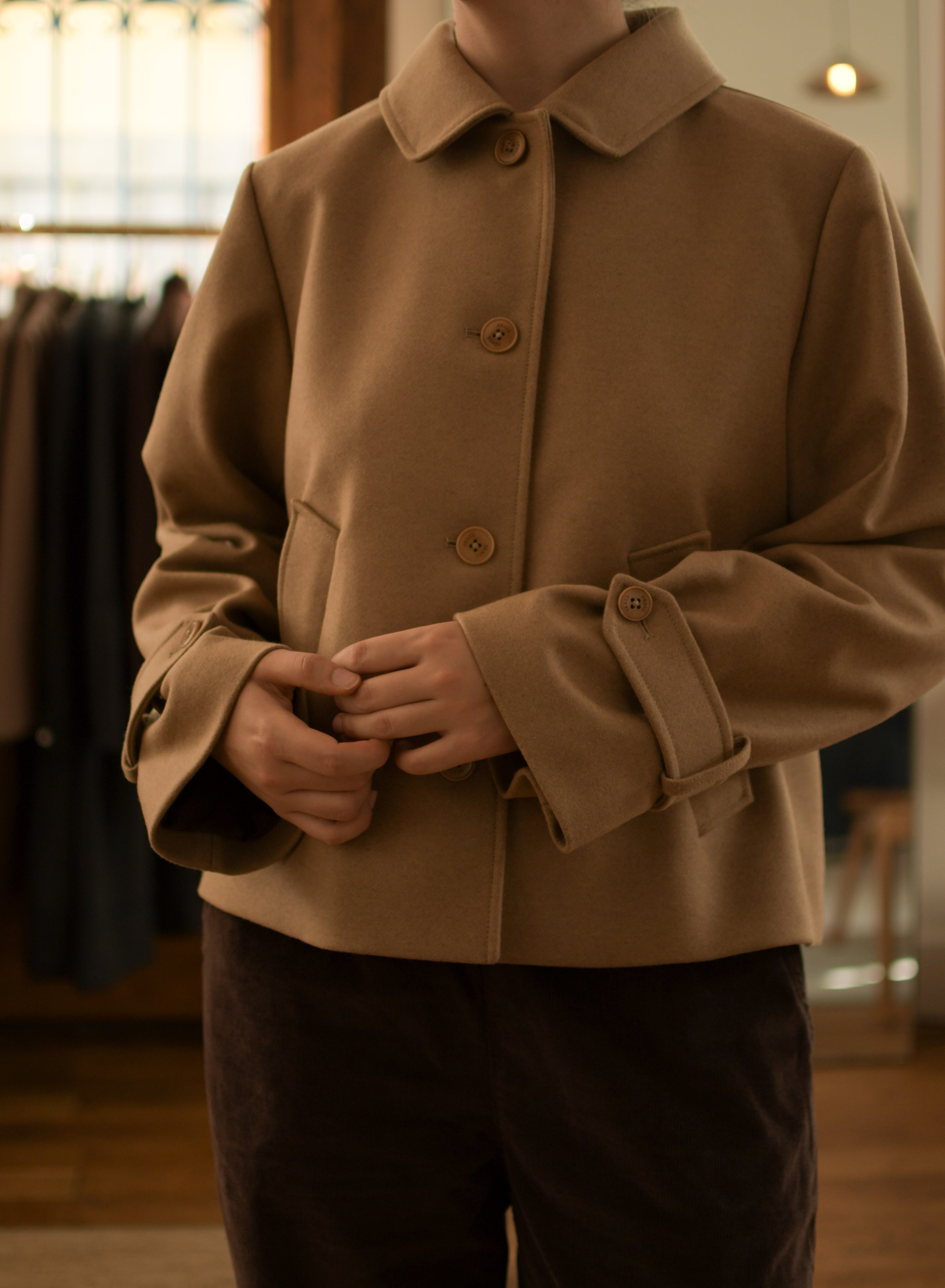 Ally Wolljacke in Kamel 