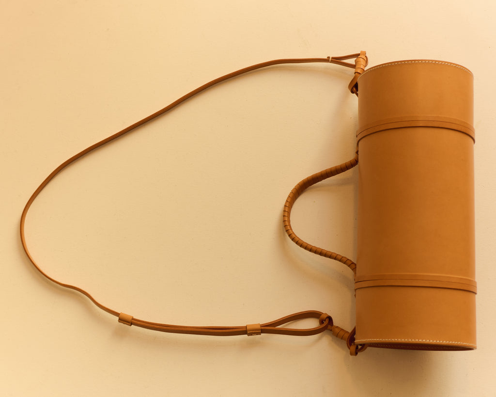 KAMARO'AN - Woven Bamboo Bag in Natural - Tempo