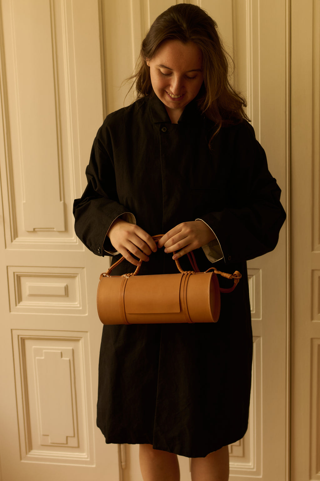 KAMARO'AN - Woven Bamboo Bag in Natural - Tempo