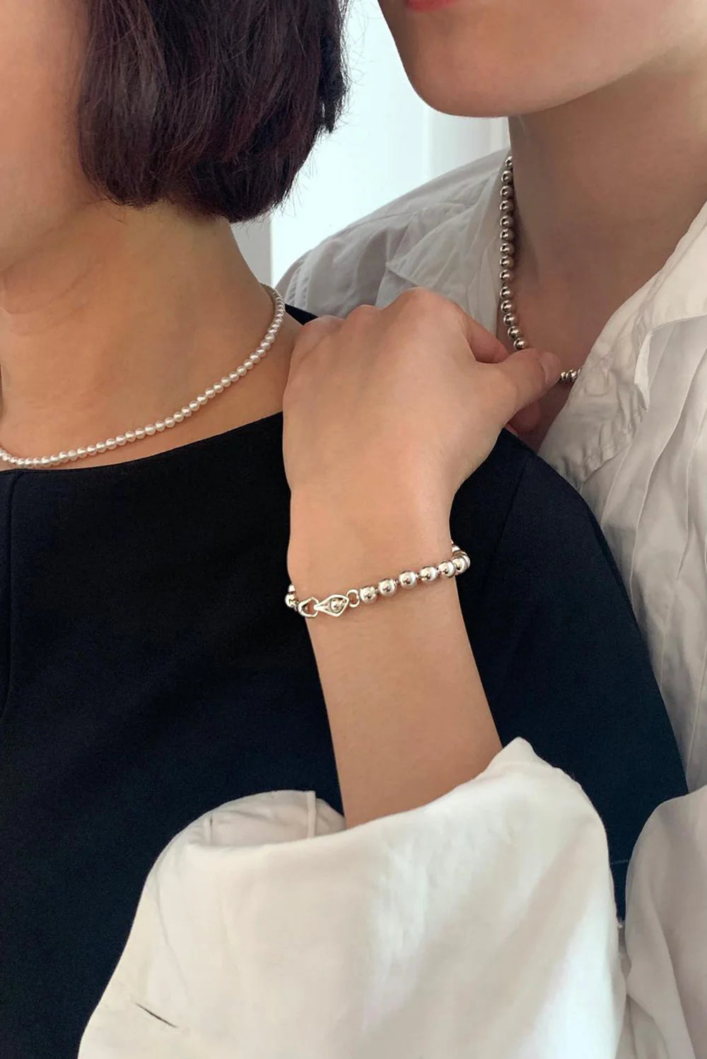 COLDFRAME - Handcrafted 950 Silver Everyday Silver Balls Bracelet - Tempo