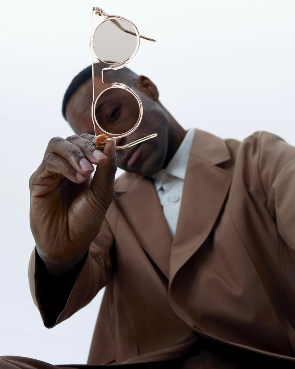 ISSEY MIYAKE EYES - GEOMETRY BOSTON Sun - Pebble Beige - Cellulose Acetate - Tempo