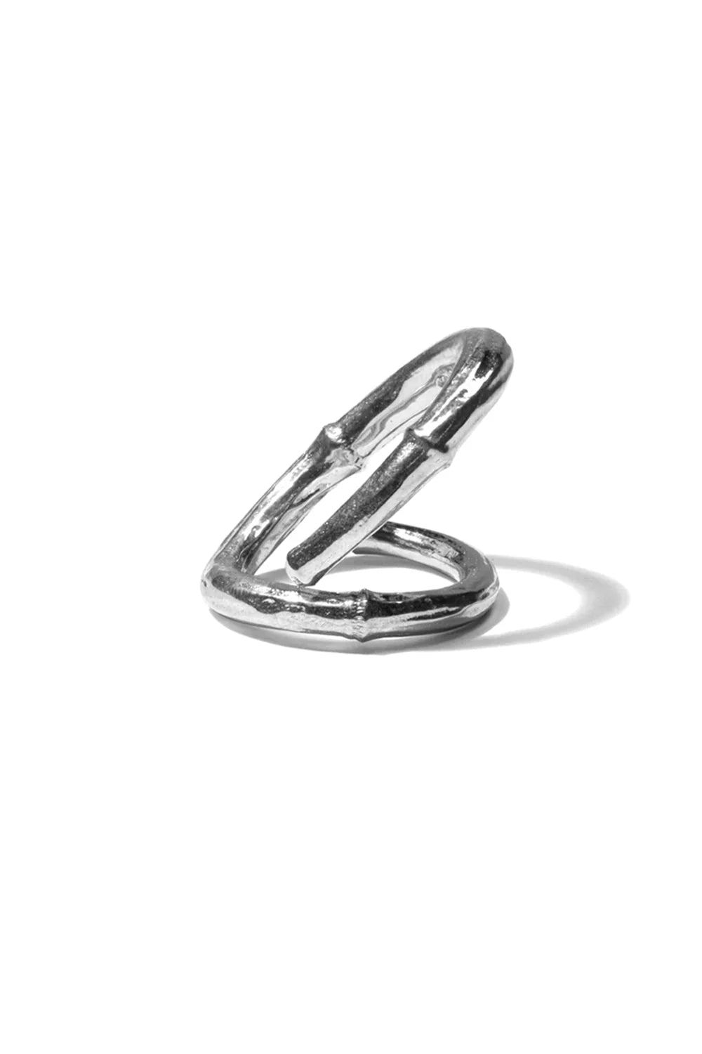 COLDFRAME - Handcrafted 925 Silver Freeform Bamboo Ring - Tempo