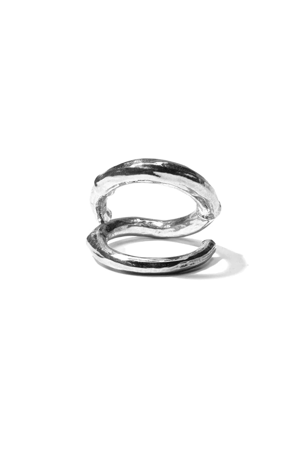COLDFRAME - Handcrafted 925 Silver Freeform Bamboo Ring - Tempo