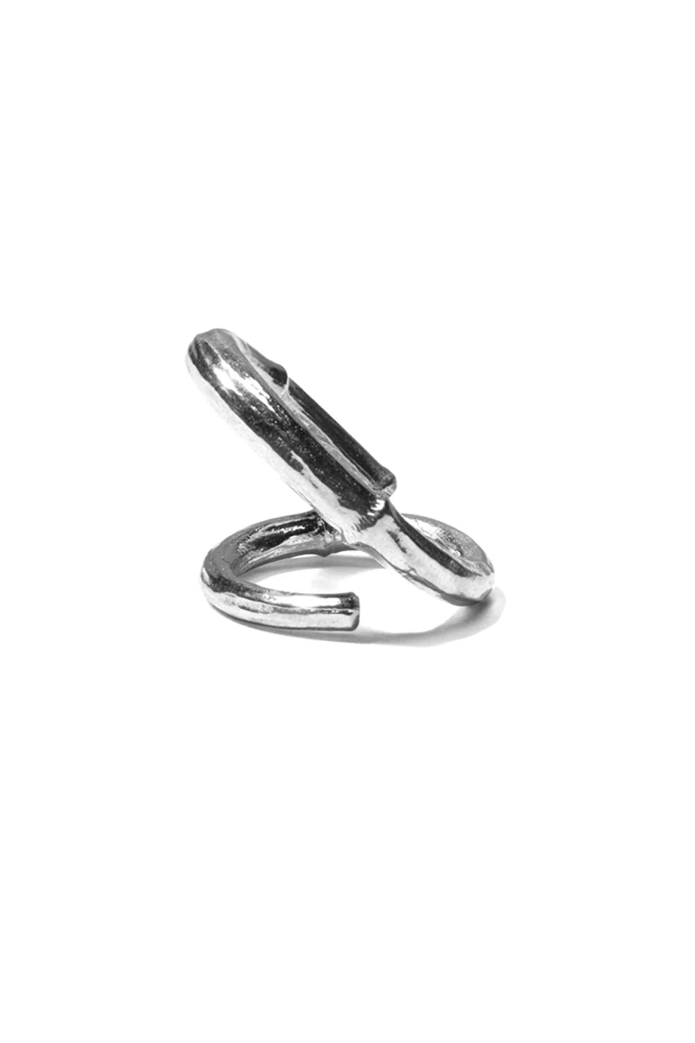 COLDFRAME - Handcrafted 925 Silver Freeform Bamboo Ring - Tempo