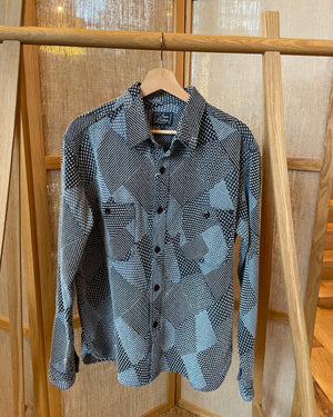 Tsugihagi Sashiko Indigo Patchwork-Hemd