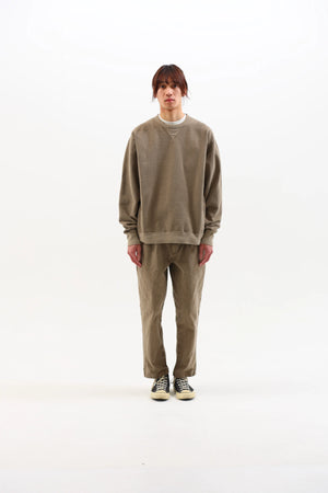 Sweat-shirt tubulaire en polaire teinté café 