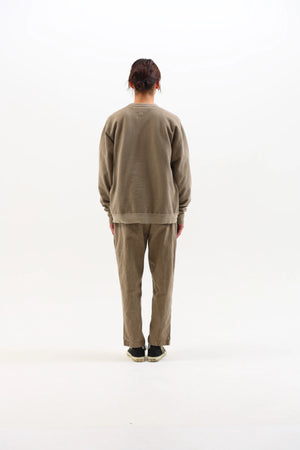 Sweat-shirt tubulaire en polaire teinté café 