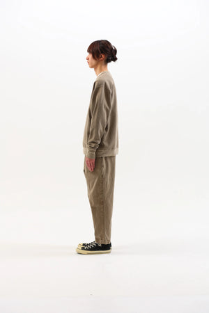 Sweat-shirt tubulaire en polaire teinté café 