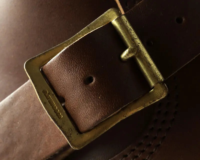 THE FLAT HEAD - Vegetable Tanned Tea-Core Horsehide Engineer Boots in Brown - Tempo