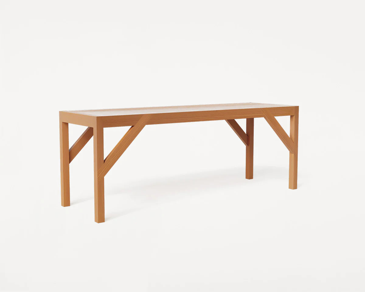 BRACKET BENCH | WARM BROWN PINE