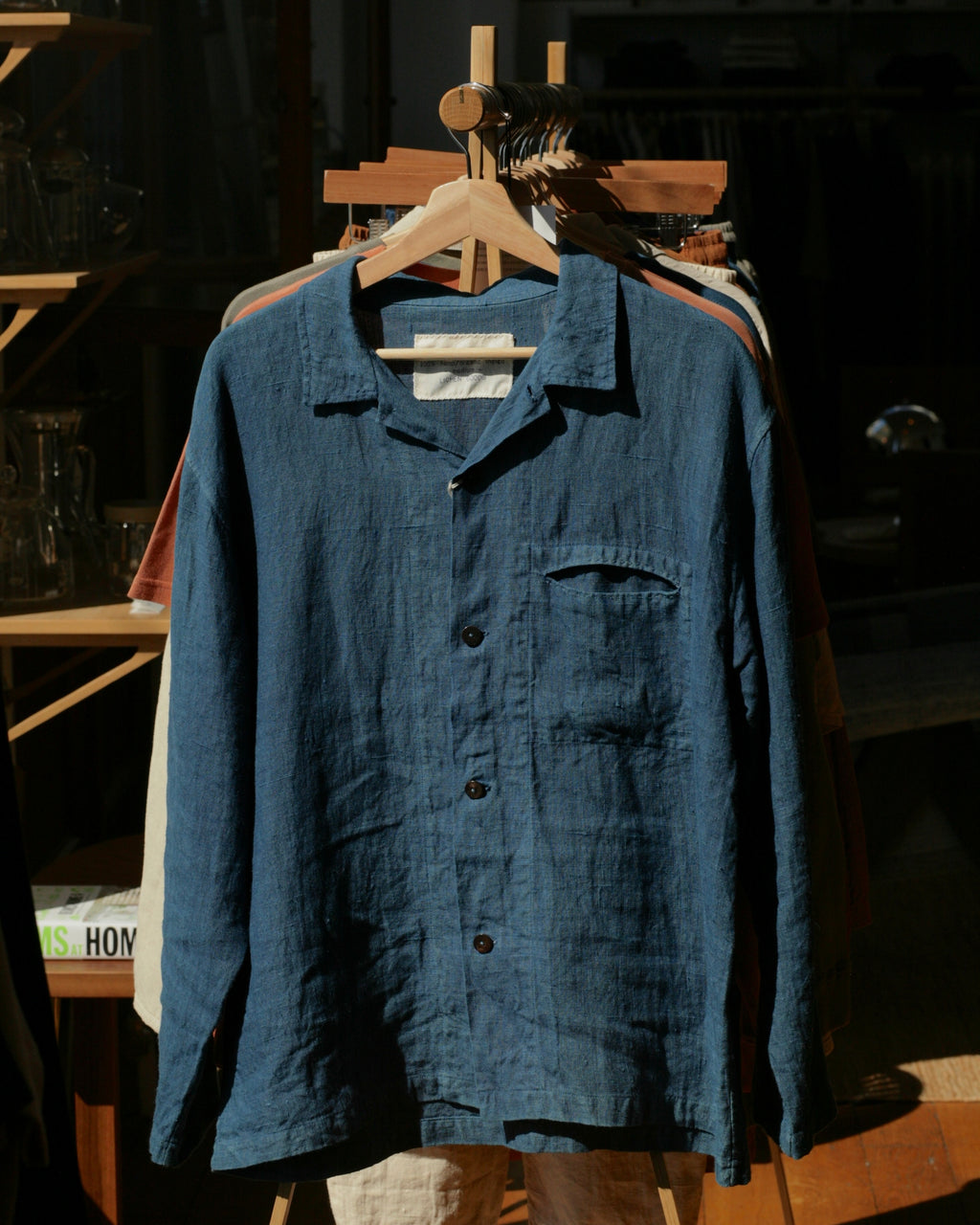 LICHEN GOODS - Hemp Long-Sleeve Shirt | Organic Indigo Hand-Dyed - Tempo
