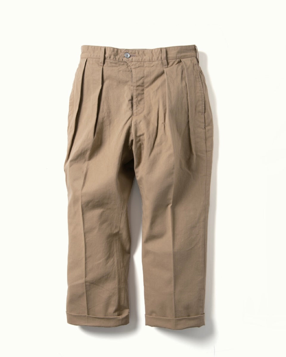 ORGUEIL - STUDIO D'ARTISAN - French Army Chino Trousers in Beige - Tempo