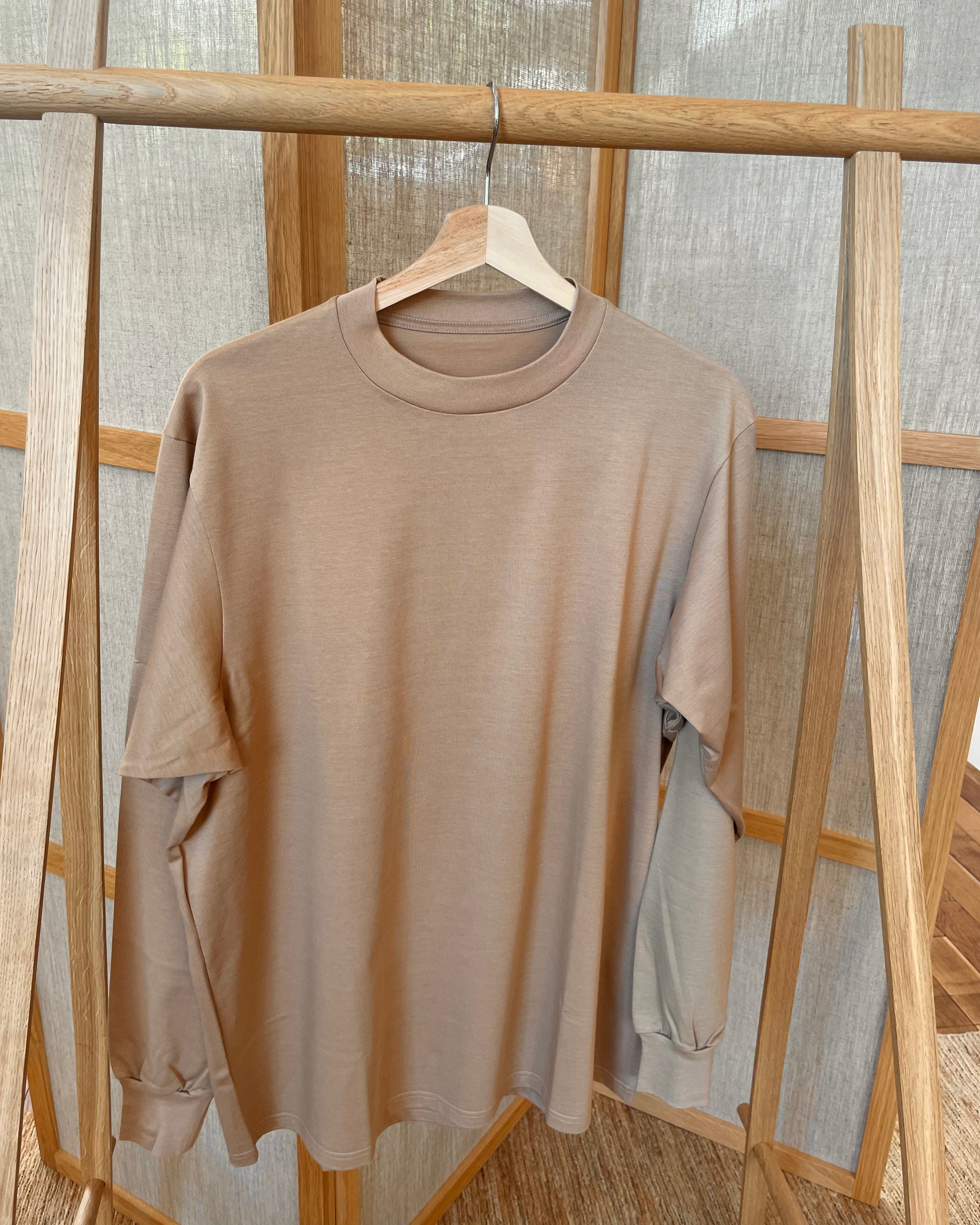 Crew Neck T Long Organic Twin Jersey | Hazel