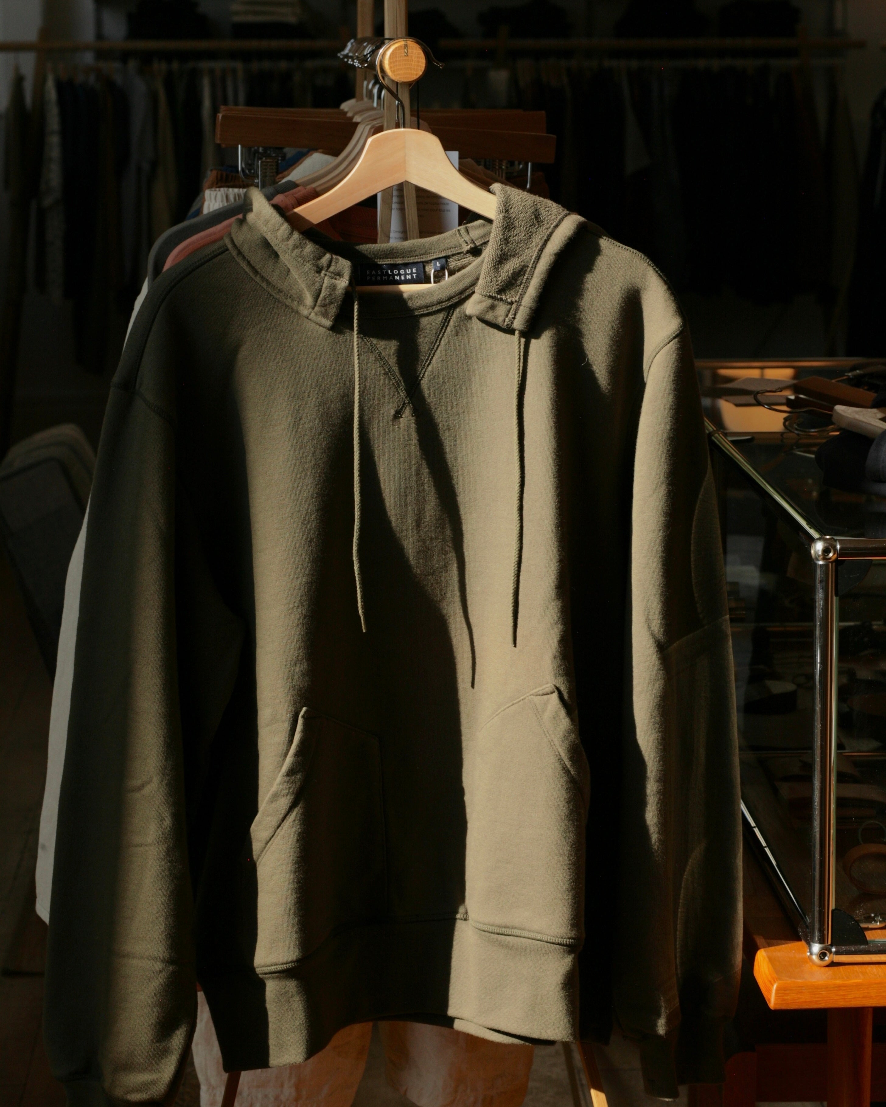 Hooded Sweatshirt in Olive