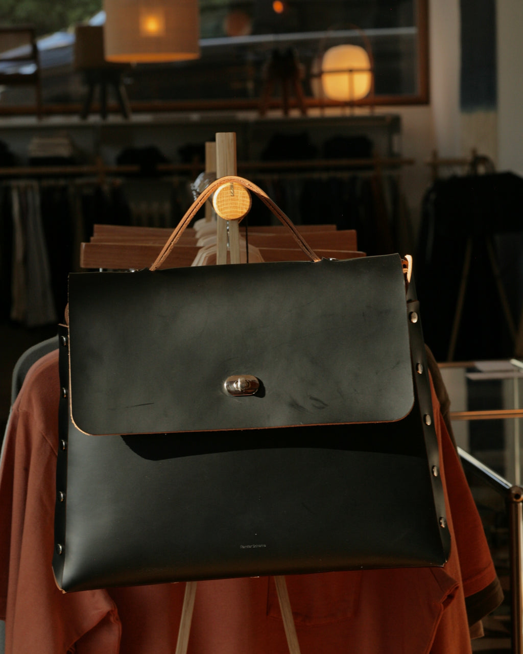 Hender Scheme - Assemble Bag Flap L in Black - Tempo