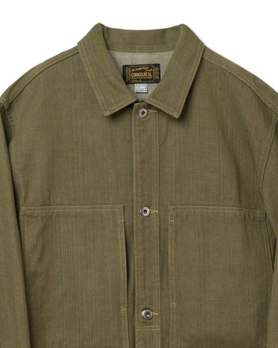 ORGUEIL - STUDIO D'ARTISAN - Green Denim Jacket - Tempo