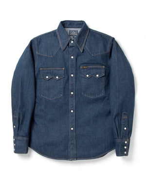 Pre-Order: 12.8oz Natural Indigo Denim Sawtooth Western Shirt D5701