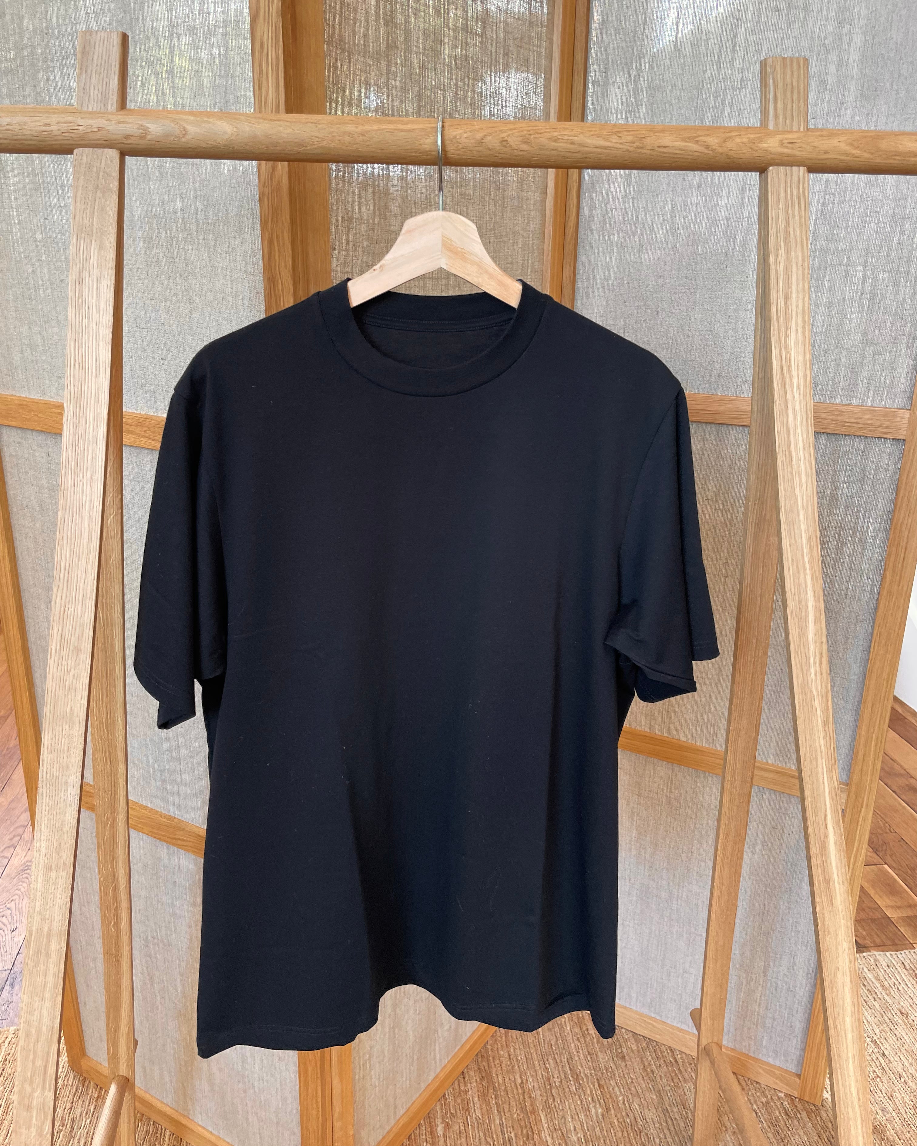 POSTALCO - Crew Neck T Organic Twin Jersey | Black - Tempo