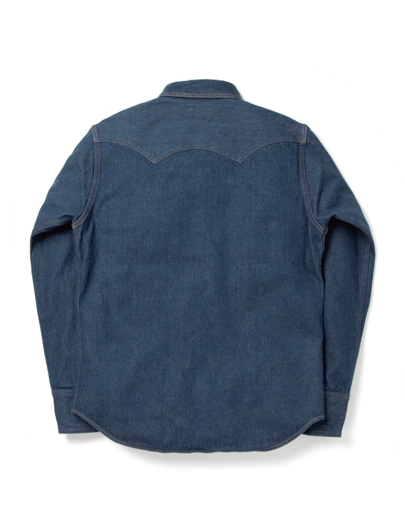 STUDIO D'ARTISAN - 12.8oz Natural Indigo Denim Sawtooth Western Shirt D5701 - Tempo
