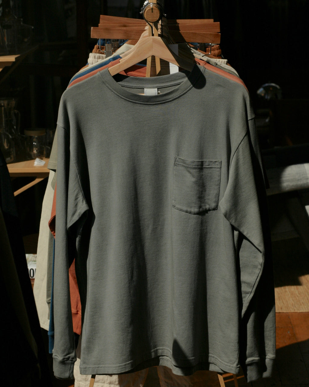 LICHEN GOODS FOR TEMPO - Cotton Long-sleeve T-Shirt | Oak Gall & Iron Hand-dyed - Tempo