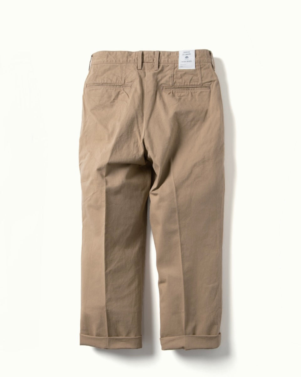 ORGUEIL - STUDIO D'ARTISAN - French Army Chino Trousers in Beige - Tempo